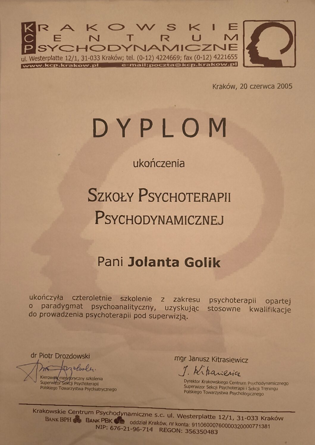 Jolanta-Golik-Dyplom-krakowskie-centrum-psychodynamiczne